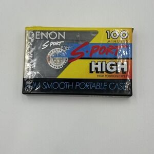 DENON SPORT HIGH  100  1992  USA  TYPE II   BLANK CASSETTE TAPE  (1)   (SEALED)
